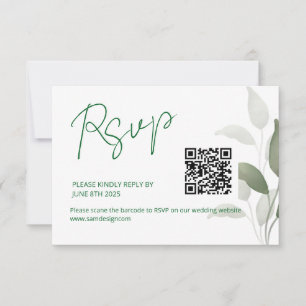 Cartons Réponse Code mariage feuille