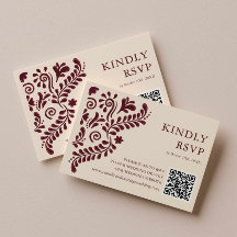 Code QR de mariage bourguignon mexicain