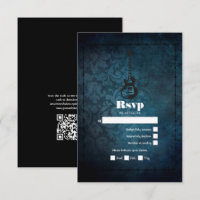 Code QR de mariage rétro vintage Rock n' Roll