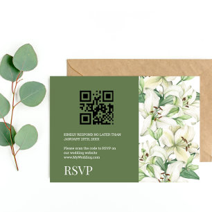 Cartons Réponse Code QR Élégance Fleur de LILY