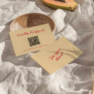 Cartons Réponse Code QR moderne brillant coloré rétro Mariage funk