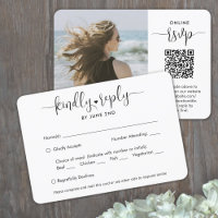 Code QR & Options de repas Écriture moderne tendan