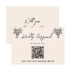 Code QR rétro main écrit Mariage ironique tiré