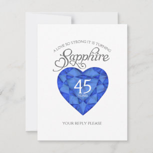 Cartons Réponse Coeur d'aquarelle d'anniversaire de mariage de