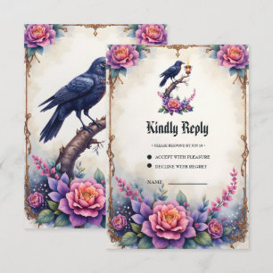 Cartons Réponse Collection de mariage Enchanted Raven