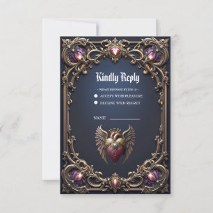 Cartons Réponse Collection de mariage gothique victorien