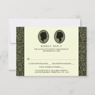 Cartons Réponse Collection Mariage Silhouette Art Déco