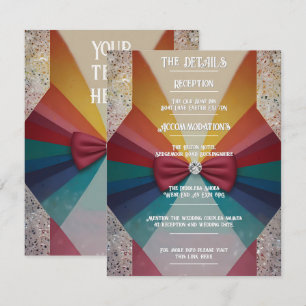 Cartons Réponse "Colorful Elegant Rainbow mariage