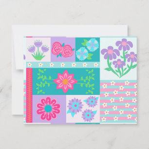 Cartons Réponse Conception de fleurs vibrantes en fleurs