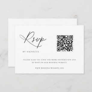 Cartons Réponse Contemporary Coastal Chic Wedding QR Code