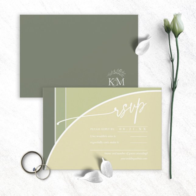 Cartons Réponse Couleurs Eucalyptus Mariage V2H Green ID901 (Créateur téléchargé)