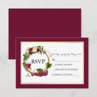 Couronne de mariage aux raisins floraux aquarelle 