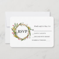 Couronne de mariage en bois de fleur sauvage aquar