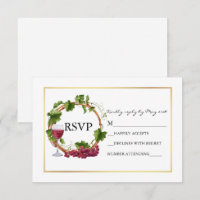 Couronne de vignes à l'aquarelle élégante Mariage
