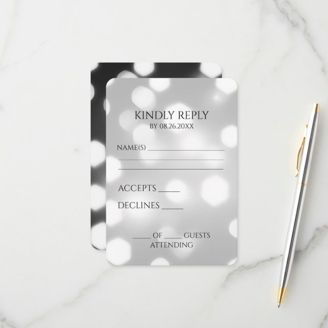 Cartons Réponse Créez votre propre Arrière - plan Hexagon Bokeh (Devant/Arrière en situation)