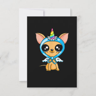 Cartons Réponse Cute Chihuahua Unicorn Chiot Enfants et Chien Anim