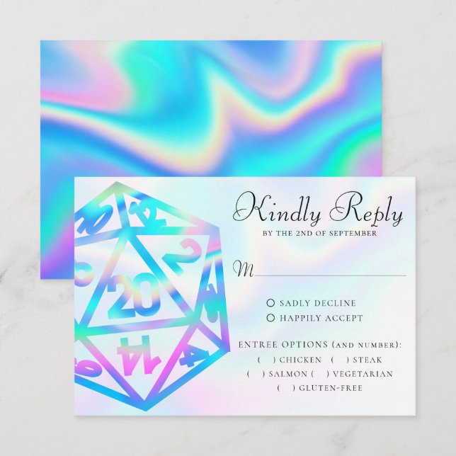 Cartons Réponse Dés RPG | Holo Imaginaire Tabletop PnP Gamer Entre (Devant / Derrière)