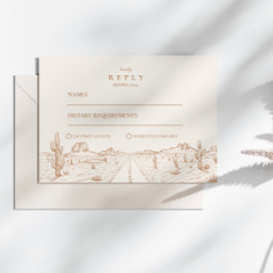 Cartons Réponse Desert Road Western Mariage