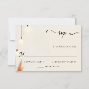 Cartons Réponse Désert Rustique Boho Automne Ombre Mariage Brown