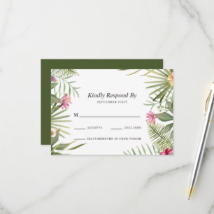 Cartons Réponse Design floral exotique