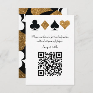 Cartons Réponse Destiny Gold Las Vegas Mariage Code QR Répondre