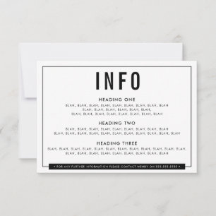 Cartons Réponse DÉTAILS DE L'ENCADREMENT BLOC amusant BLOC noir bl