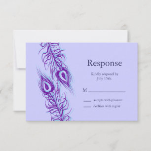 Cartons Réponse Deux plumes de paon