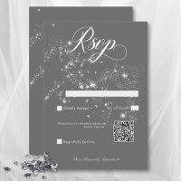 Diamants de verre gris et blanc minimes modernes C