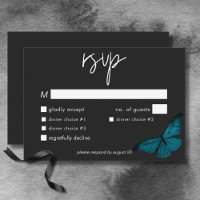 Dîner Mariage Moody minimaliste Turquoise Moth fon