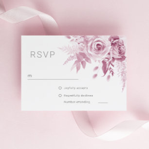 Cartons Réponse Divine rose rose Mariage