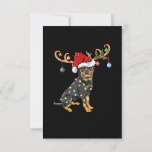 Cartons Réponse Don Rottweiler Xmas Santas Reindeer Rottweiler
