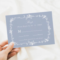 Dusty Blue Classic Victorian Mariage de cadre Flor