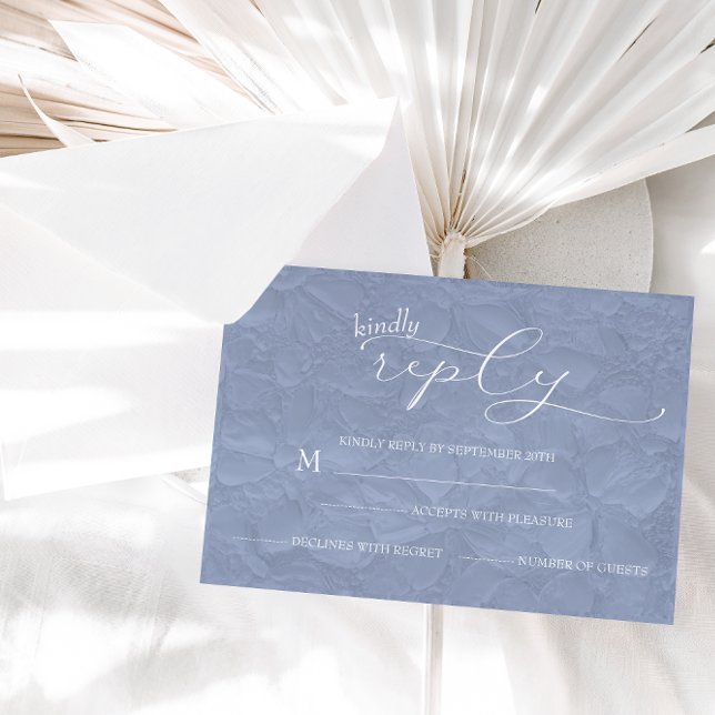 Cartons Réponse Dusty Blue Mariage Simple Chic (Créateur téléchargé)