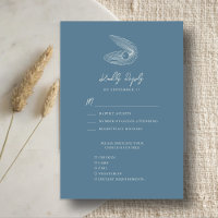 Dusty Blue Seashell Beach Destination Mariage