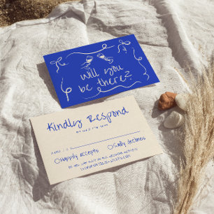 Cartons Réponse Écrit main dessiné Quirky Moderne Mariage unique
