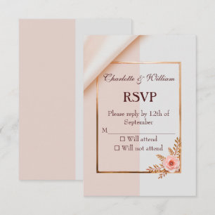 Cartons Réponse Effets doux violet et gris avec fleurs