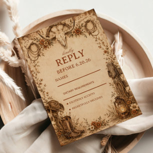 Cartons Réponse Élégance Frontalière Rustique