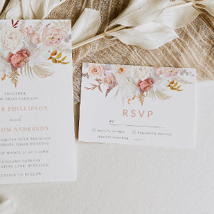 Cartons Réponse Élégance gracieuse : Mariage floral sans défaut