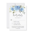 Elégant Aquarelle bleu Hydrangea Fleurs Mariage