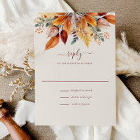 Élégant automne Feuilles Mariage automne