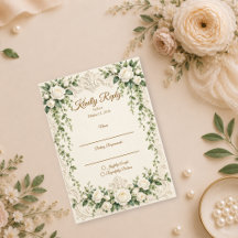 Elegant Baroque White Rose Wedding