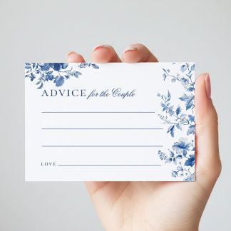 Cartons Réponse Elegant Blue Toile Chinoiserie Advice Cards