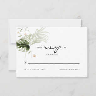 Cartons Réponse Elégant Boho Floral Mariage