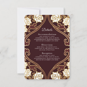 Cartons Réponse Élégant classique victorien détails Mariage