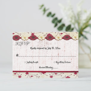 Cartons Réponse Élégant Classy Simple Script Mariage Floral été