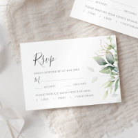 Elégant Eucalyptus Feuille Mariage or vert