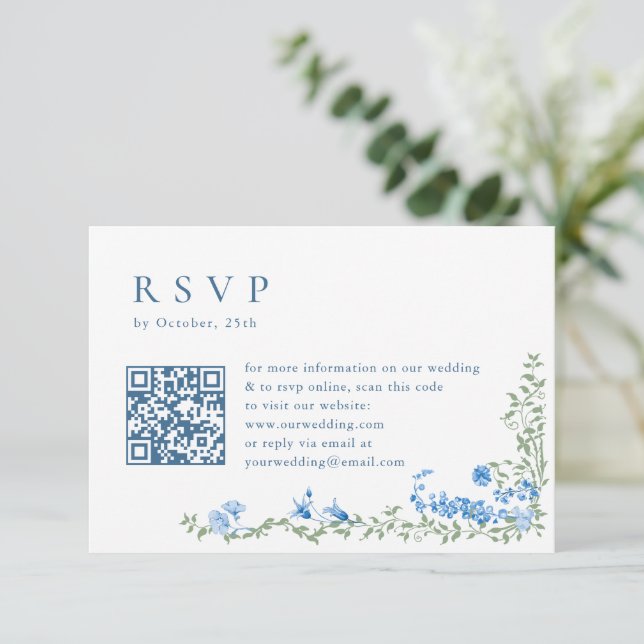 Cartons Réponse Elégant Fleur sauvage d'aquarelle Boho Floral Mari (Debout devant)