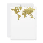 Elégant Gold World Map Réception de mariage