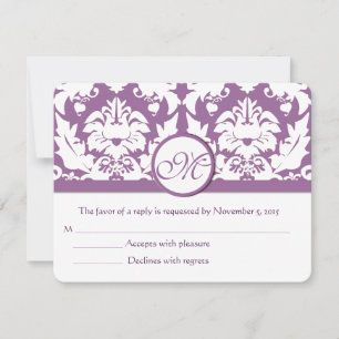 Cartons Réponse Élégant jaune violet