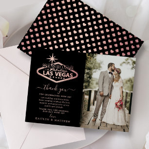 Cartons Réponse Elégant Las Vegas Destination Mariage
